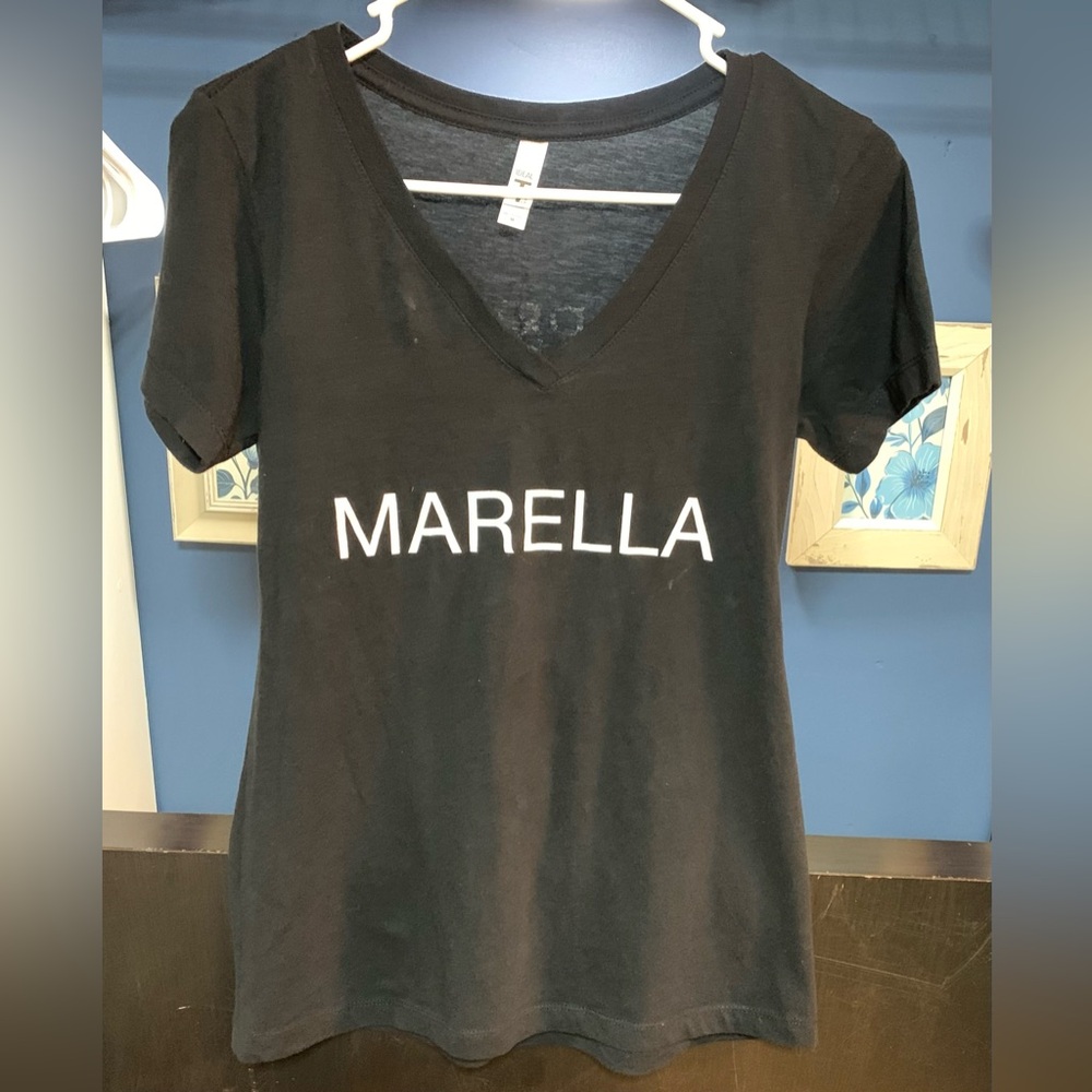 MARELLA Black Fitted Short Sleeve Tee